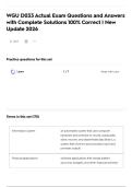 WGU D033  Actual Exam Questions and Answers with Complete Solutions 100&percnt; Correct &vert; New Update 2026