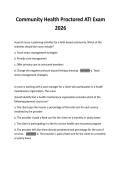 Community Health Proctored ATI Exam 2026