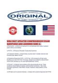 WGU D027 UPDATED COMPREHENSIVE EXAM QUESTIONS AND ANSWERS SURE