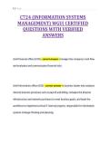 C724 &lpar;INFORMATION SYSTEMS&NewLine;MANAGEMENT&rpar; WGU&vert; CERTIFIED&NewLine;QUESTIONS WITH VERIFIED&NewLine;ANSWERS