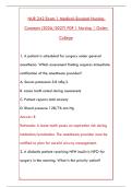 NUR 242 EXAM 1 MEDICAL-SURGICAL NURSING &ndash; 200 PRACTICE QUESTIONS WITH DETAILED RATIONALES&NewLine;&NewLine;