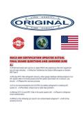 MACS 609 CERTIFICATION UPDATED ACTUAL FINAL EXAMS QUESTIONS AND ANSWERS SURE