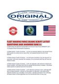 FLEET MARINE FORCE EXAMS SCRIPT LATEST QUESTIONS AND ANSWERS SURE 