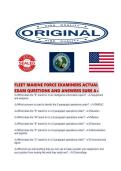 FLEET MARINE FORCE EXAMINERS ACTUAL EXAM QUESTIONS AND ANSWERS SURE
