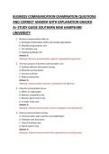 BUSINESS COMMUNICATION EXAMINATION QUESTIONS &NewLine;AND CORRECT ANSWER WITH EXPLANATION GRADED &NewLine;A&plus; STUDY GUIDE