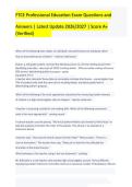 FTCE Professional Education Exam Questions and&NewLine;Answers &vert; Latest Update 2026&sol;2027 &vert; Score A&plus;&NewLine;&lpar;Verified&rpar;
