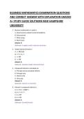 BUSINESS MATHEMATICS EXAMINATION QUESTIONS &NewLine;AND CORRECT ANSWER WITH EXPLANATION GRADED &NewLine;A&plus; STUDY GUIDE