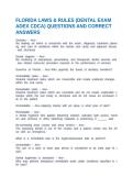 FLORIDA LAWS & RULES &lpar;DENTAL EXAM ADEX CDCA&rpar; QUESTIONS AND CORRECT ANSWERS