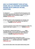 ASA 114 EXAM NEWEST 2026 ACTUAL EXAM&vert; ASA 114 CRUISING CATAMARAN REVIEW WITH COMPLETE ACTUAL QUESTIONS&NewLine;