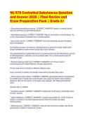 NU 578 Controlled Substances Question&NewLine;and Answer 2026 &vert; Final Review and&NewLine;Exam Preparation Pack &vert; Grade A&plus;