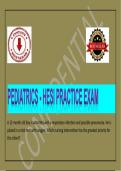 Pediatric HESI Practice Exam Questions & Answers 2025-2026 &vert; Nursing Test Bank&NewLine;&NewLine;