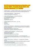 NU 578 Controlled Substances Question and&NewLine;Answer 2026 &vert; Complete Study Guide with&NewLine;Practice Questions &vert; A&plus; Verified