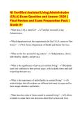 NJ Certified Assisted Living Administrator&NewLine;&lpar;CALA&rpar; Exam Question and Answer 2026 &vert;&NewLine;Final Review and Exam Preparation Pack &vert;&NewLine;Grade A&plus;