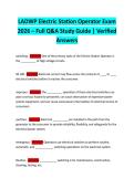 LADWP Electric Station Operator Exam 2026 &ndash; Full Q&A Study Guide &vert; Verified Answers