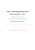 Certified Flight Registered Nurse &lpar;CFRN&rpar; &ndash; Part 3 Practice Exam Review &ndash; BCEN Professional Certification &ndash; 2026&sol;2027 Questions 101&ndash;150 with Correct Answers and Rationales