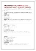 ESS 101 B Lab 5 Quiz&colon; Sedimentary Rocks &NewLine;Questions and Answers &vert; 2024&sol;2025 &vert; Graded A&plus; 