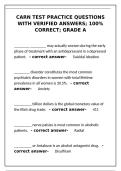 CARN Test Practice Questions & Verified Answers &ndash; Addiction Nursing Certification&NewLine;&NewLine;