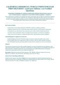 California Commercial Vehicle Inspector Certification Exam Prep Document 2026&sol;2027 &vert; CHP & FMCSA Compliance Standards &vert; 100 Verified Questions with Detailed Explanations