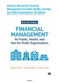 Solution Manual for Financial Management for Public Health&comma; and Not-for-Profit Organizations 7th Edition by Finkler&comma; Calabrese & Smith &vert;&vert;Complete Guide A&plus;