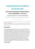 Comprehensive Nursing Exam Review &ndash; NCLEX-RN Readiness & Institutional Final Assessment &ndash; Pre-Licensure BSN&sol;ADN Program &ndash; 2026&sol;2027 with 75 Questions&comma; Correct Answers&comma; and Rationales