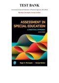 Test Bank for Assessment in Special Education&colon; A Practical Approach&comma; 6th edition &lpar;Roger Pierangelo&comma; 2022&rpar;&comma; Chapter 1-22 &vert; All Chapters