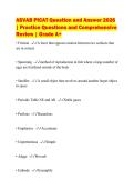 ASVAB PICAT Question and Answer 2026&NewLine;&vert; Practice Questions and Comprehensive&NewLine;Review &vert; Grade A&plus;