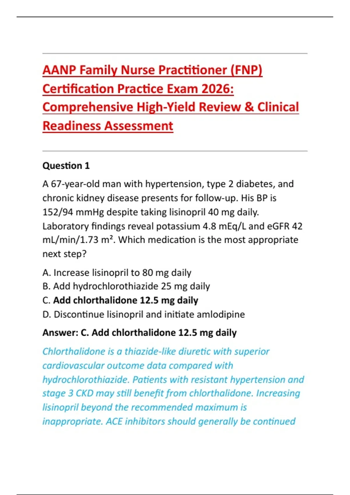 AANP Family Nurse Practitioner (FNP) Certification Practice Exam 2026 ...