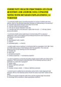 Community Health Proctored ATI Exam&NewLine;Question and Answer 2026 &vert; Updated&NewLine;Notes with Detailed Explanations &vert; A&plus;&NewLine;Verified