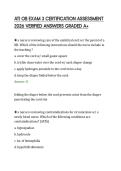 ATI OB EXAM 3 CERTIFICATION ASSESSMENT&NewLine;2026 VERIFIED ANSWERS GRADED A&plus;