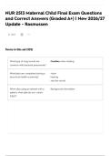 NUR 2513 Maternal Child Final Exam Questions and Correct Answers &lpar;Graded A&plus;&rpar; &vert; New 2026&sol;27 Update - Rasmussen