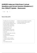 NUR2513 Maternal-Child Exam 2 Actual Questions and Correct Answers &lpar;Graded A&plus;&rpar; &vert; New 2026&sol;27 Update - Rasmussen