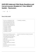 NUR 2513 Maternal-Child Study Questions and Correct Answers &lpar;Graded A&plus;&rpar; &vert; New 2026&sol;27 Update - Rasmussen