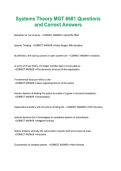 Systems Theory MGT 6681 Questions and Correct Answers&period;