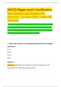 NCCCO Rigger Level I Certification &NewLine;Exam Questions And Answers Plus &NewLine;Rationales &vert; Qs & Ans 2026 &vert; Instant Pdf &NewLine;Download