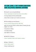 ATI CBC LEVEL 3 TEST PAPER QUESTIONS&NewLine;AND SOLUTIONS VERIFIED ANSWERS&NewLine;