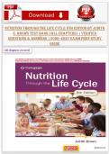 Nutrition Through the Life Cycle 8th Edition by Judith E&period; Brown &ndash; Chapter Summaries&comma; Study Notes & Exam Review Guide