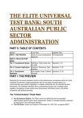 2026&sol;2027 S-Tier South Australian Public Sector Administration Test Bank &vert; 20&plus; Elite Q&A Scenarios & Mentorship Analyses