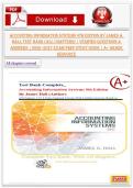 Accounting Information Systems 9th Edition by James A&period; Hall &ndash; Chapter Notes&comma; Key Concepts & Exam Revision Study Guide &lpar;2026&ndash;2027&rpar;