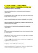 CA BRANCH 2 OPERATOR &lpar;GROUP 8&rpar; &NewLine;QUESTIONS WITH CORRECT ANSWERS 2026