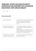 NURS 2513- ETHICS AND HEALTH EQUITY QUESTIONS AND ANSWERS WITH COMPLETE SOLUTIONS &vert; NEW UPDATE 2026&sol;27