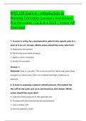 COMPILATION BUNDLE FOR NSG 100 EXAM 1&comma; 2 & 4 QUESTIONS AND ANSWERS LATEST 2026&sol;27