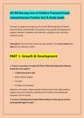 ATI RN Nursing Care of Children Proctored Exam &NewLine;Comprehensive Practice Test & Study Guide