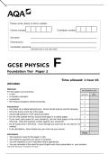 AQA GCSE PHYSICS F Foundation Tier Paper 2&period;