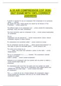 A-35 Air Compressor COF Exam 2026 Complete Questions with 100&percnt; Correct Answers &vert; Certificate of Fitness Exam Prep&comma; Study Guide & Practice Test