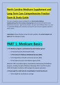 North Carolina Medicare Supplement and &NewLine;Long-Term Care Comprehensive Practice &NewLine;Exam & Study Guide
