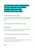 AXIS NETWORK VIDEO FUNDAMENTALS&NewLine;ACTUAL QUESTIONS AND CORRECT&NewLine;ANSWERS COMPLETE VIDEO&NewLine;SURVEILLANCE STUDY GUIDE&NewLine;