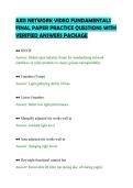 AXIS NETWORK VIDEO FUNDAMENTALS&NewLine;FINAL PAPER PRACTICE QUESTIONS WITH&NewLine;VERIFIED ANSWERS PACKAGE