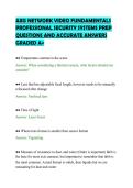 AXIS NETWORK VIDEO FUNDAMENTALS&NewLine;PROFESSIONAL SECURITY SYSTEMS PREP&NewLine;QUESTIONS AND ACCURATE ANSWERS&NewLine;GRADED A&plus;