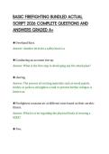 BASIC FIREFIGHTING BUNDLED ACTUAL&NewLine;SCRIPT 2026 COMPLETE QUESTIONS AND&NewLine;ANSWERS GRADED A&plus;