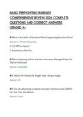 BASIC FIREFIGHTING BUNDLED&NewLine;COMPREHENSIVE REVIEW 2026 COMPLETE&NewLine;QUESTIONS AND CORRECT ANSWERS&NewLine;GRADED A&plus;